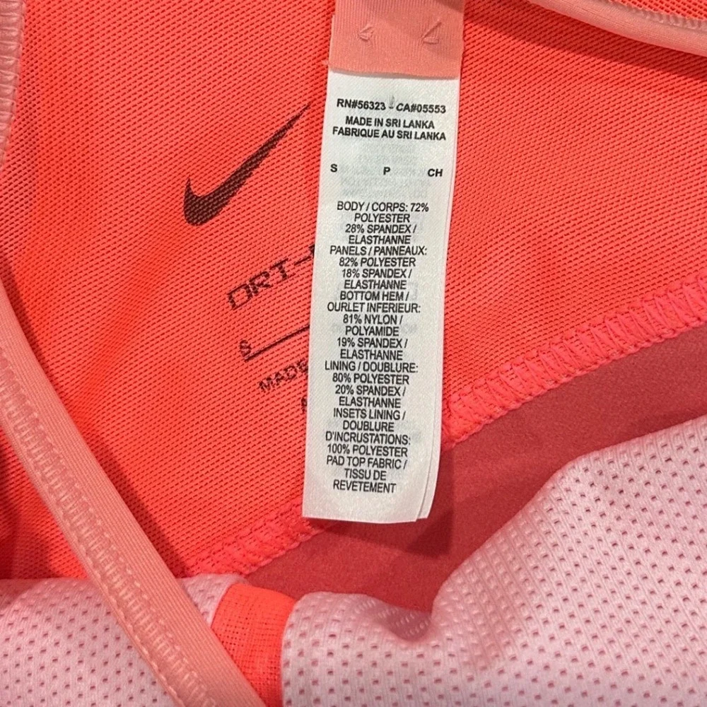 Nike‎ Womens Indy Light Support Dri-FIT Sports Bra Pink CZ4456-612 Size Small